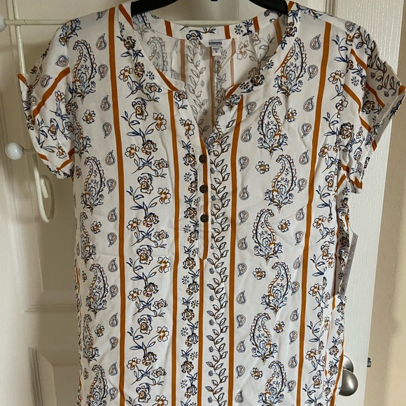 Sonoma Tops - Loose Flower Patterned Top